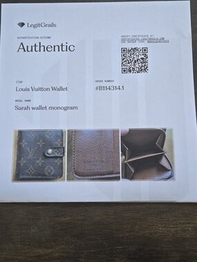 Louis Vuitton Sarah Monogram Wallet in Brown Monogram Canvas